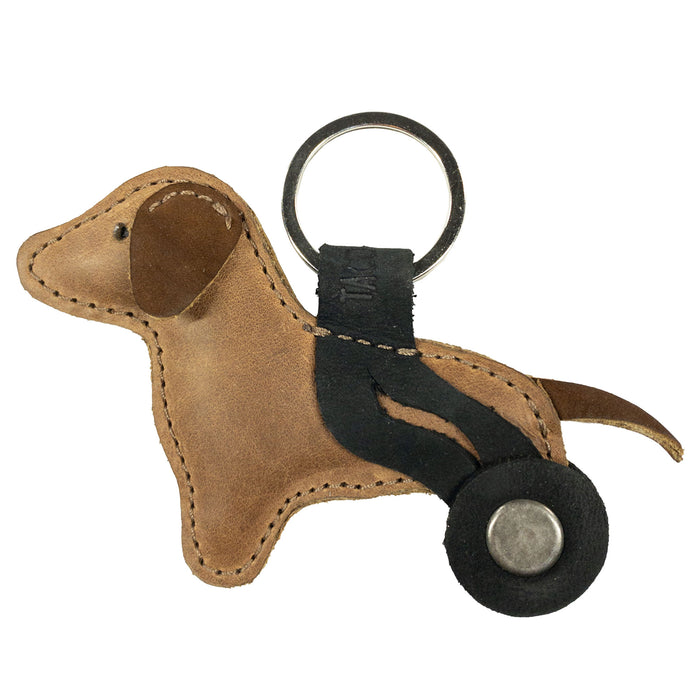 Dog With Wheelchair Keychain