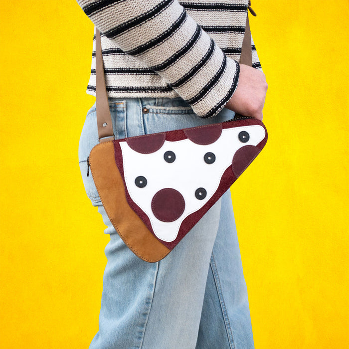 Pizza Slice-Shaped Shoulder Bag