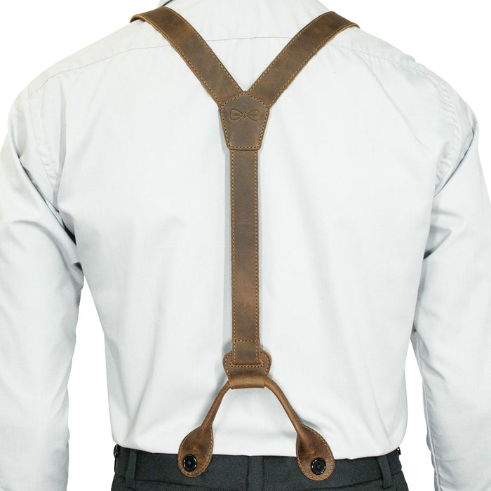 Y Back Button End Suspenders