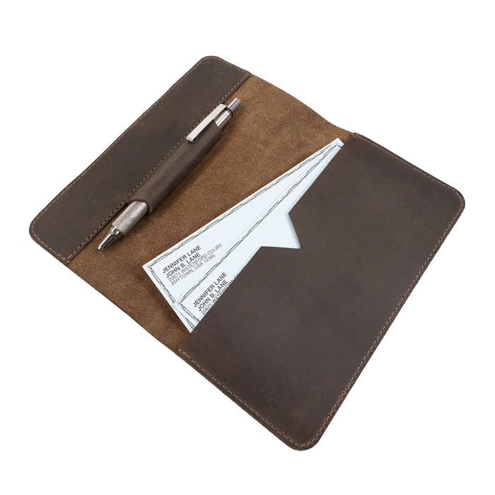 Minimalist Checkbook Cover with Pen Slot