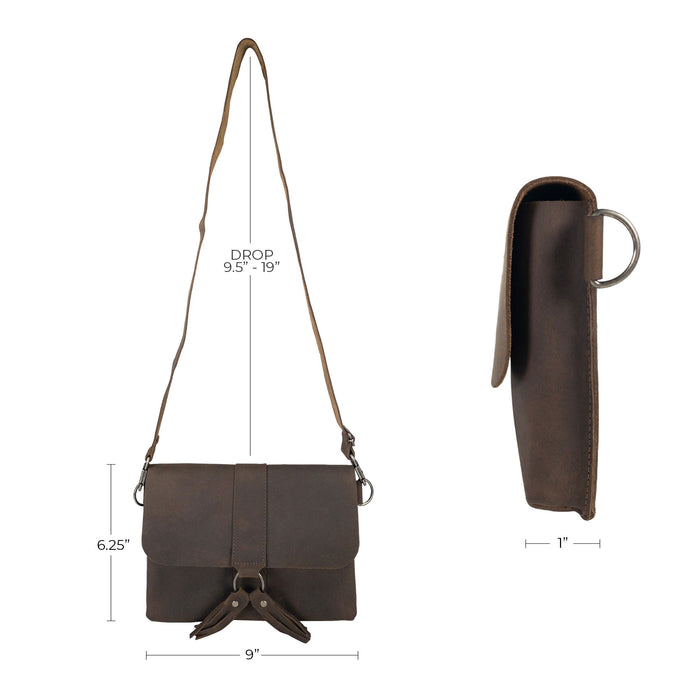 Rectangular Crossbody Bag with Tassels