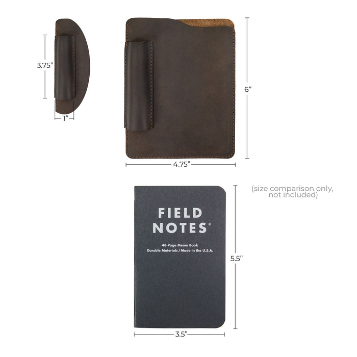 Rectangular Case for Field Notes Notebook with Pen Slot