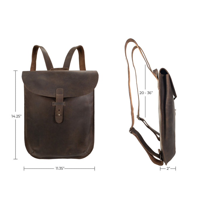 Rounded Laptop Backpack with Adjustable Straps