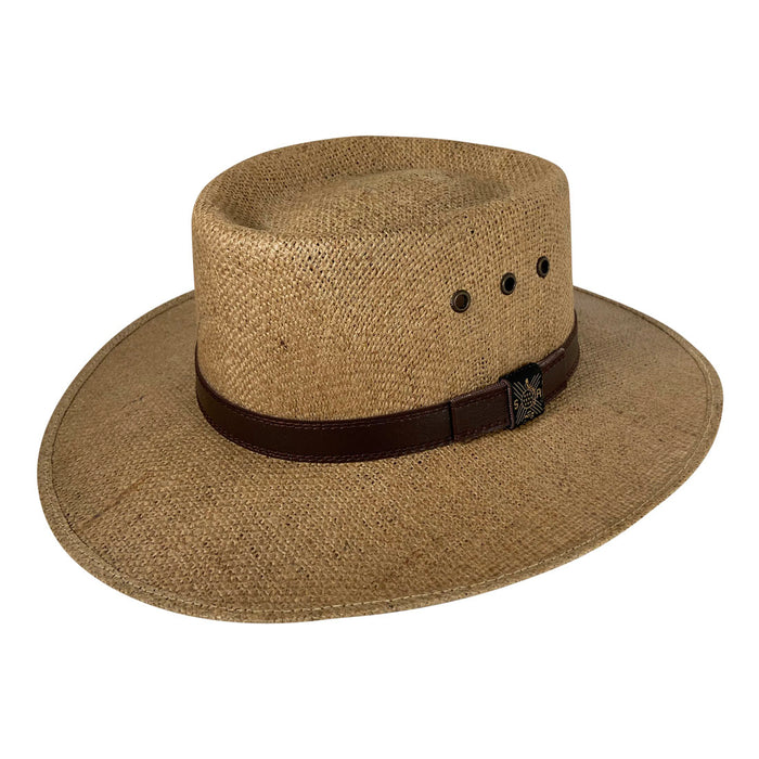Angel Eyes Wide Brim Hat Handmade from 100% Oaxacan Jute - Dark Brown