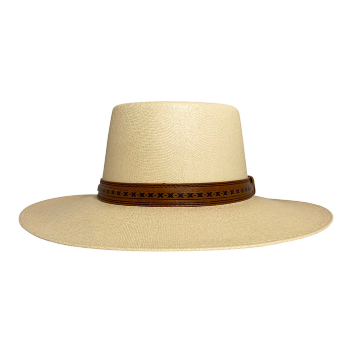 Angel Eyes Wide Brim Hat Handmade from 100% Oaxacan Cotton - Light Brown