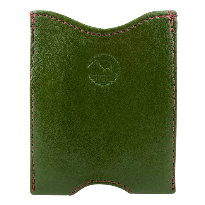 Fruit & Vegetable Front Pocket Wallet - Cactus Leather & Artisan Canvas - Cactus Leather Exterior with Artisan Canvas Interior