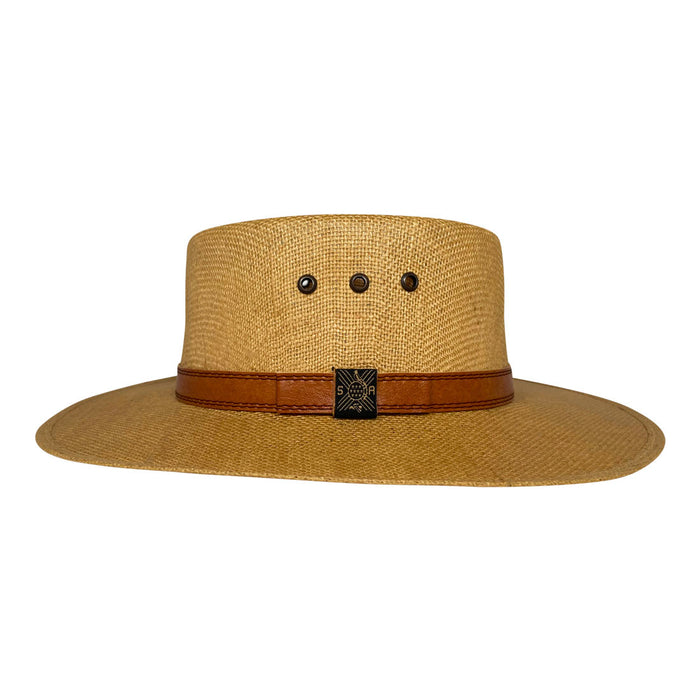 Angel Eyes Wide Brim Hat Handmade from 100% Oaxacan Jute - Light Brown