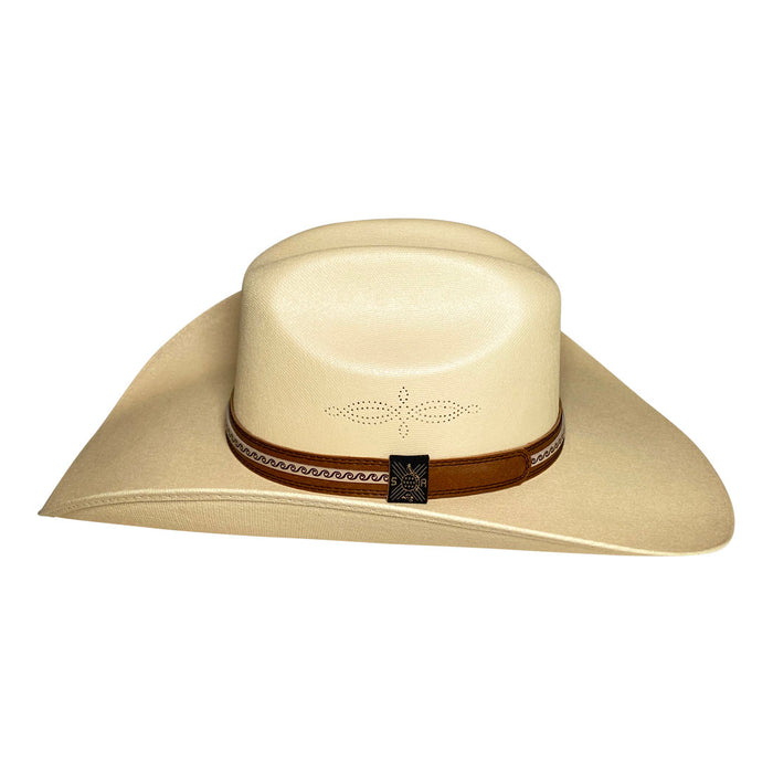 Wide Brim Cowboy Hat Handmade from 100% Oaxacan Cotton - Light Brown