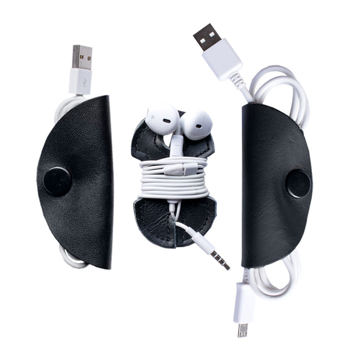 Cord Clam & Headphone Wrap (3-pack) :: Black