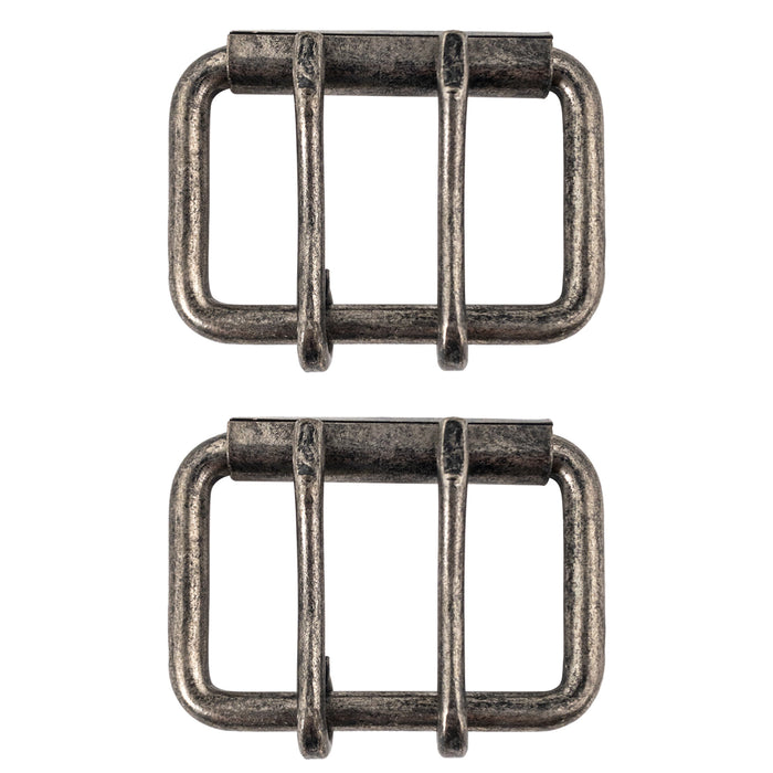 2 inch Belt Double Prong Buckle Replacement Rustic (54mm) 3