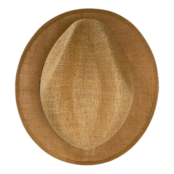 Short Brim Panama Hat Handmade from 100% Oaxacan Jute - Cafe Con Leche