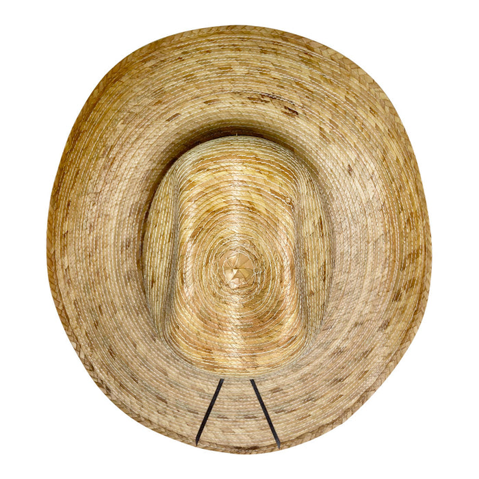Wide Brim Cowboy Hat Handmade from 100% Coconut Palm Leaves - Dark Brown