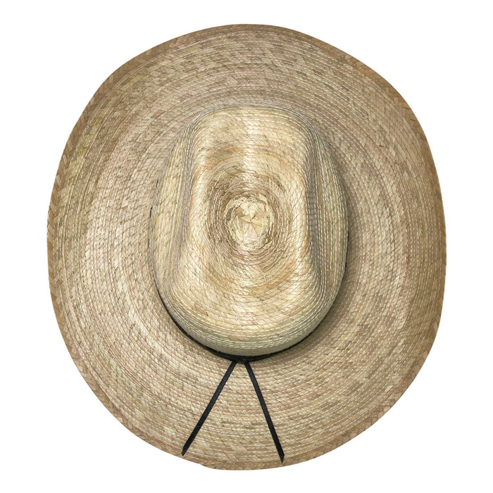 Wide Brim Cowboy Hat Handmade from 100% Coconut Palm Leaves - Light Brown