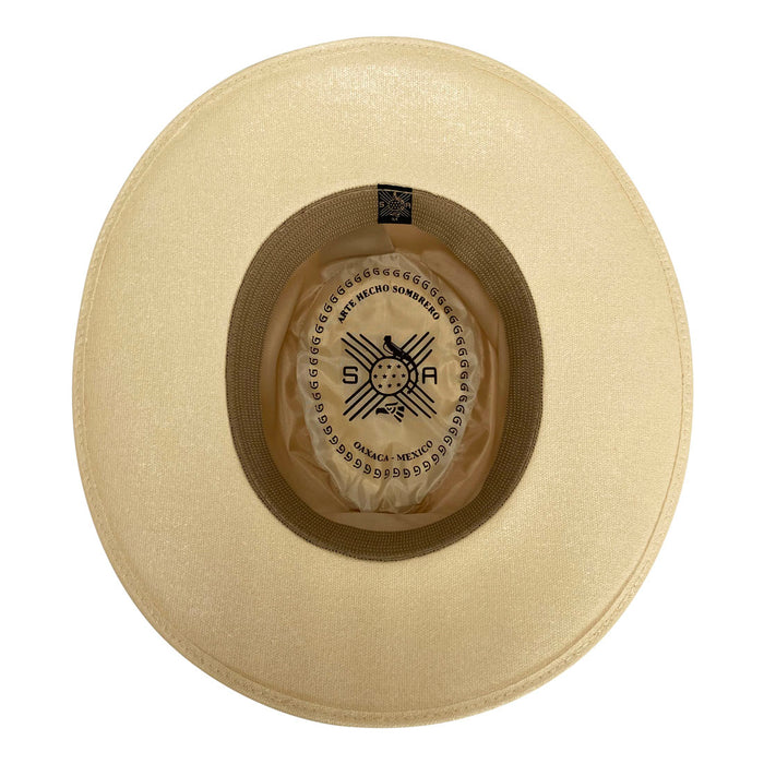Angel Eyes Wide Brim Hat Handmade from 100% Oaxacan Cotton - Light Brown