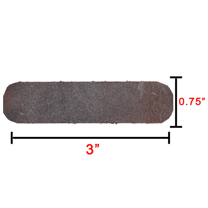 Leather Rounded Rectangular Shapes  0.75 x 3 in. (Set of 20)