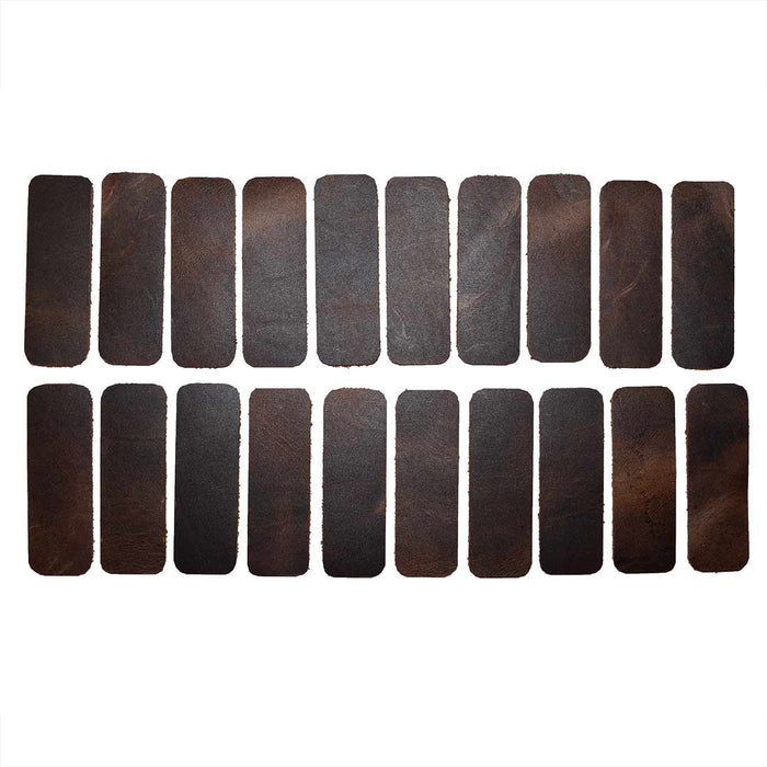 Leather Rounded Rectangular  0.75 x 2 in. (Set of 20)
