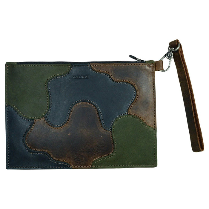 Multicolored Patched Clutch Bag