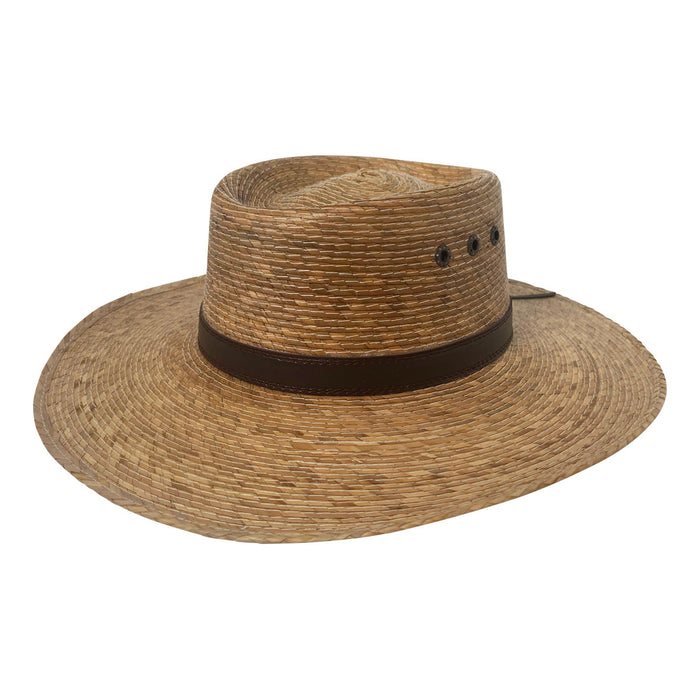 Angel Eyes Wide Brim Hat Handmade from 100% Oaxacan Coconut Palm Leaves - Coconut Brown