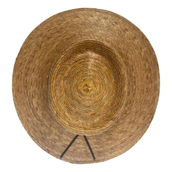 Angel Eyes Wide Brim Hat Handmade from 100% Oaxacan Coconut Palm Leaves - Coconut Brown