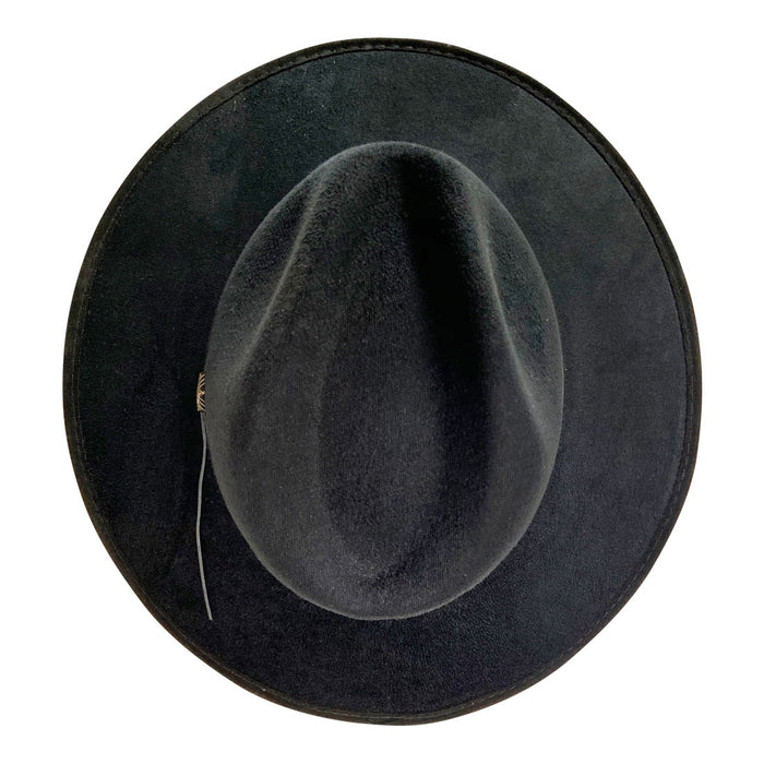 Indiana Eastwood Cowboy Style Hat Handmade from 100% Oaxacan Suede - Burnt Black
