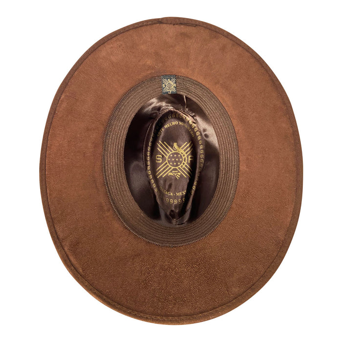 Indiana Eastwood Cowboy Style Hat Handmade from 100% Oaxacan Suede - Chocolate Brown
