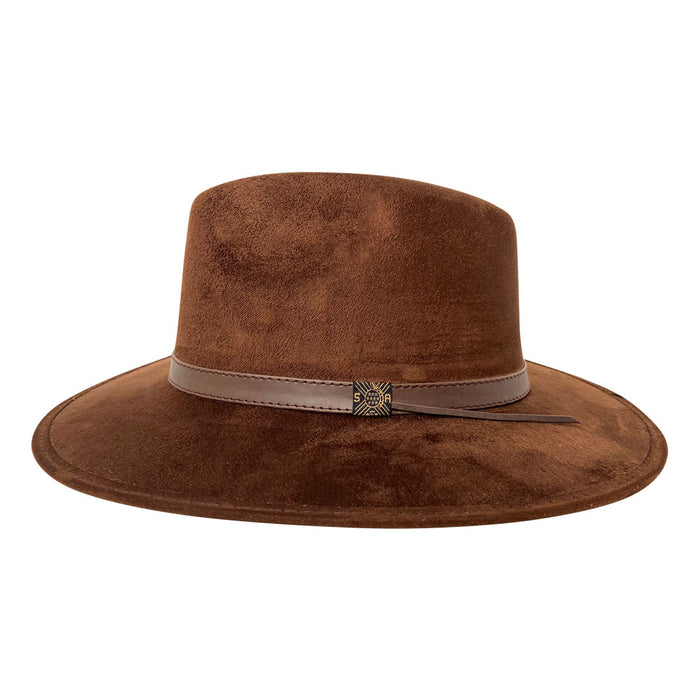Indiana Eastwood Cowboy Style Hat Handmade from 100% Oaxacan Suede - Chocolate Brown
