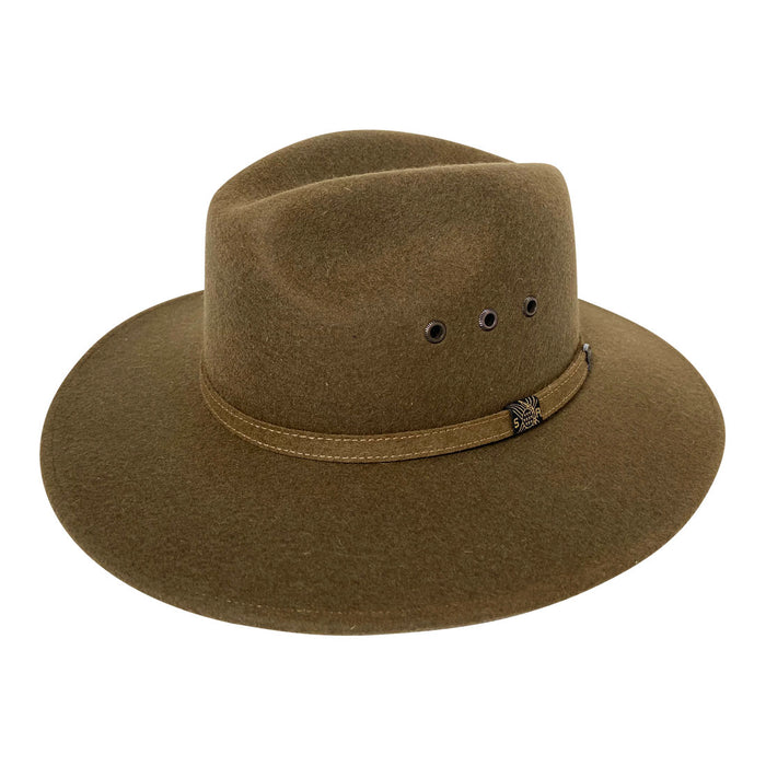 Indiana Eastwood Cowboy Style Hat Handmade from 100% Oaxacan Sheep's Wool - Spanish Olive