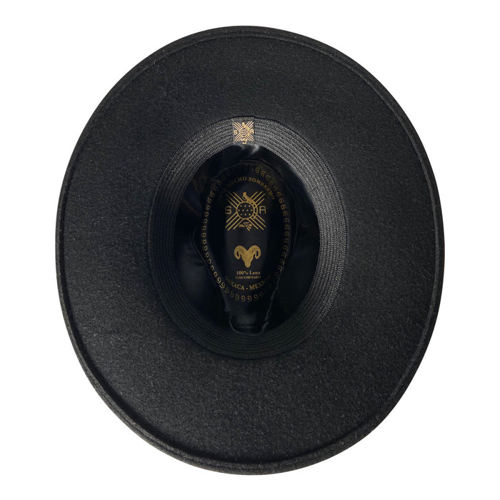 Indiana Eastwood Cowboy Hat Handmade from 100% Oaxacan Wool - Burnt Black