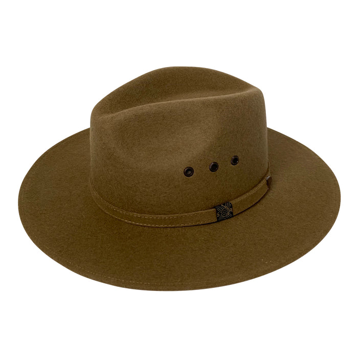 Indiana Eastwood Cowboy Style Hat Handmade from 100% Oaxacan Sheep's Wool - Ranger Green