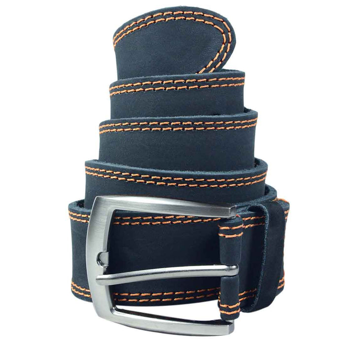 Two Row Stitch Leather Belt