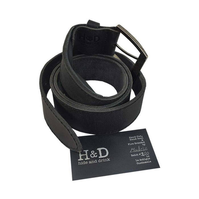 Men's Thick Leather Belt With Inner Pocket