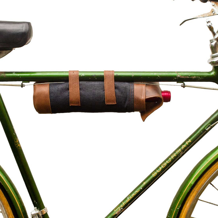 Bicycle Wine Caddy (Denim Wine Carrier) by Hide and Drink