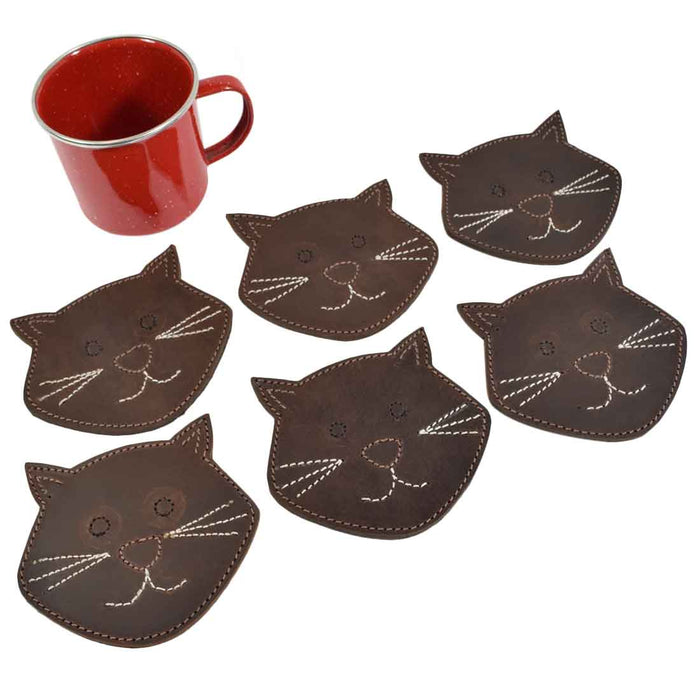 Whiskers Cat Coaster Set (6-Pack)