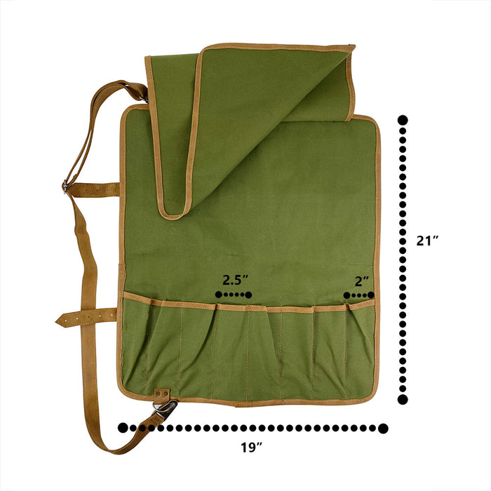 Knife Roll With Water Resistant Lining (8 Pockets)