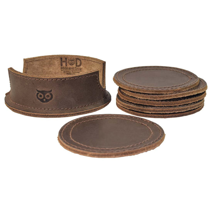 Thick Leather Coasters (6-Pack)