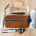 Leather Triangle Dopp Kit by Hide and Drink - Colombian Cappuccino