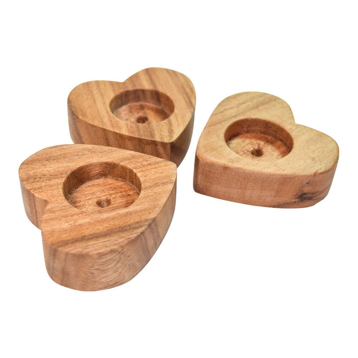 Heart Shaped Candle Holders (3 Pack)