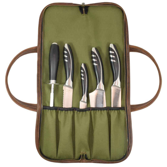 All Purpose Knife Roll with Zipper (5-Pockets)