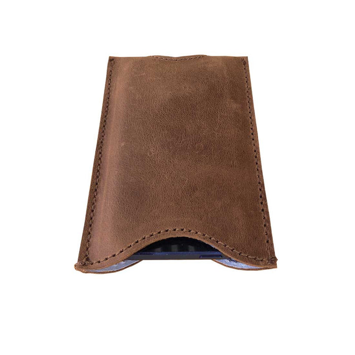 Leather iPhone Sleeve by Hide and Drink - Guatemalan Cacao