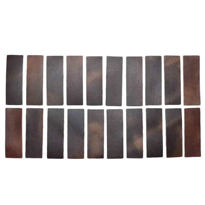 Leather Rectangular Shapes  1 x 3 in. (Set of 20)